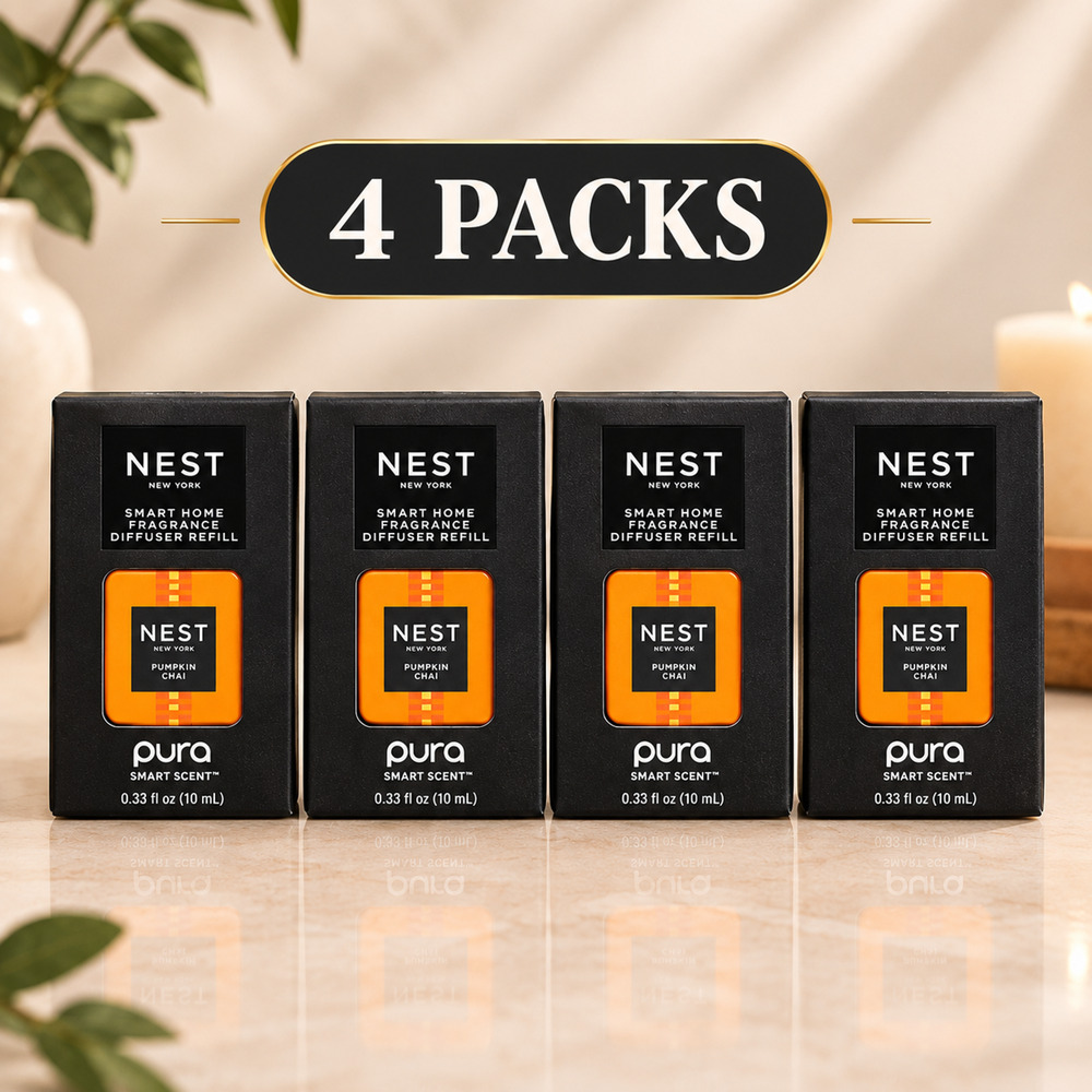 NEST New York Pumpkin Chai Pura Smart Scent Fragrance Refill 4 Pack